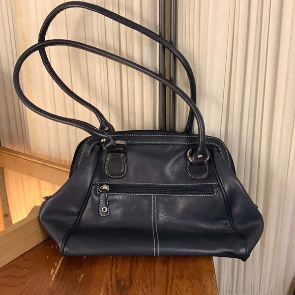 Tignanello Blue Leather Handbag - Picture 7 of 7